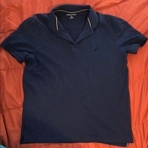 Nautica Blue Polo Shirt Classic Design